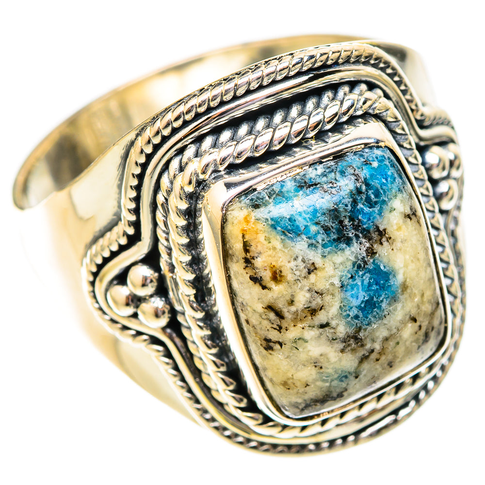 K2 Blue Azurite Rings handcrafted by Anasilvercos - RING121365 - Photo 2