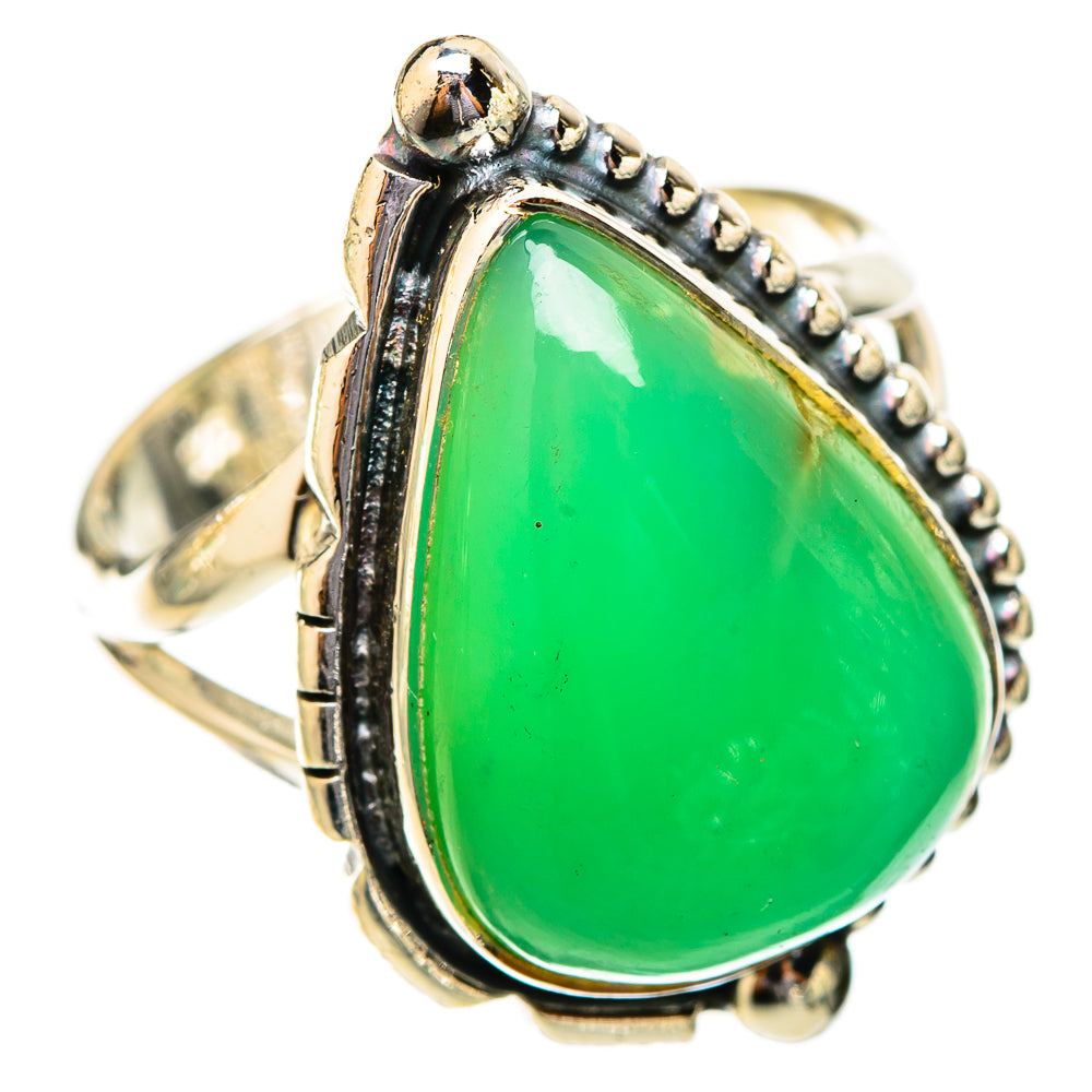 Chrysoprase Rings handcrafted by Anasilvercos - RING121370 - Photo 2