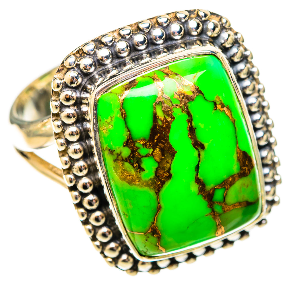 Green Copper Composite Turquoise Rings handcrafted by Anasilvercos - RING121371 - Photo 2