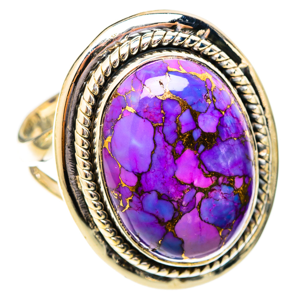 Purple Copper Composite Turquoise Rings handcrafted by Anasilvercos - RING121382 - Photo 2
