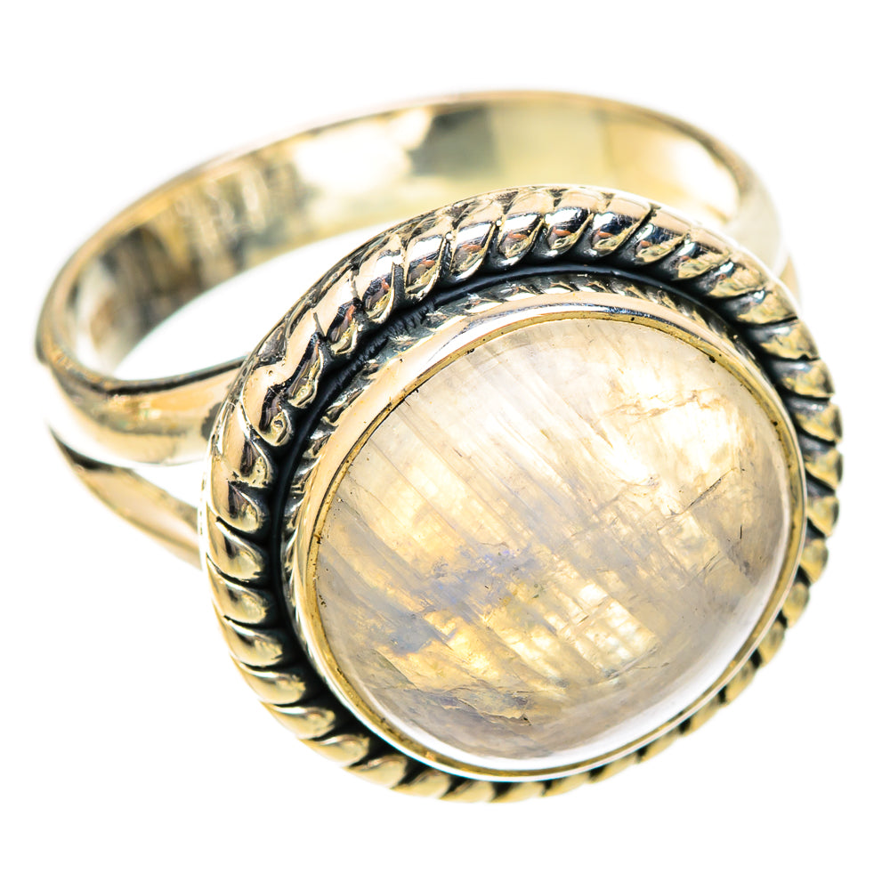 Rainbow Moonstone Rings handcrafted by Anasilvercos - RING121390 - Photo 2