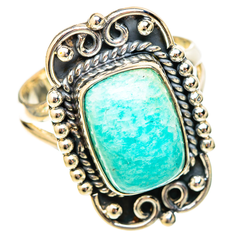 Amazonite Rings handcrafted by Anasilvercos - RING121403 - Photo 2