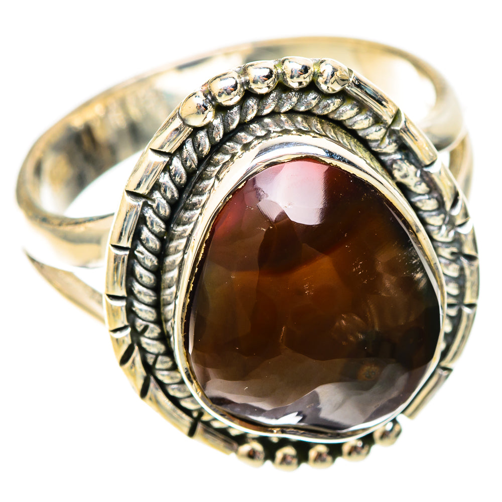 Mexican Fire Agate Rings handcrafted by Anasilvercos - RING121407 - Photo 2