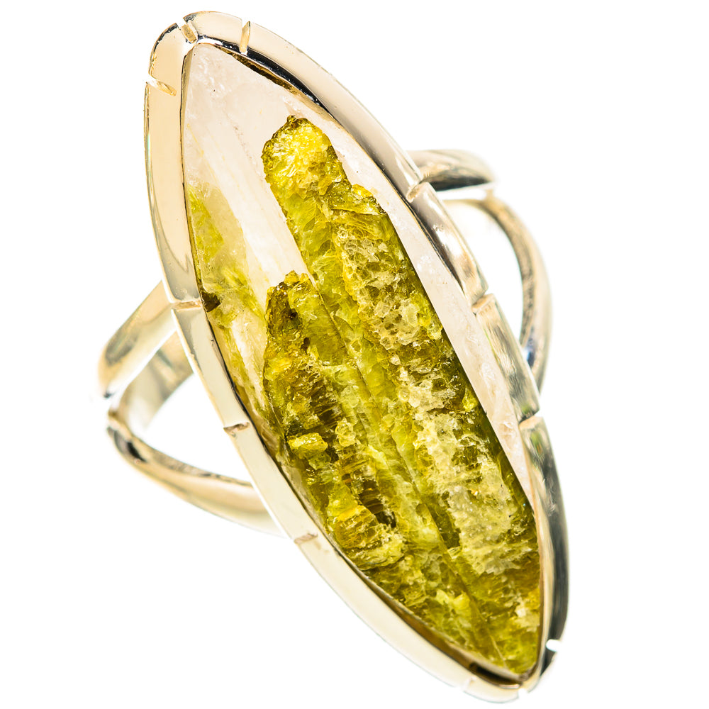 Green Tourmaline In Quartz Rings handcrafted by Anasilvercos - RING121431 - Photo 2