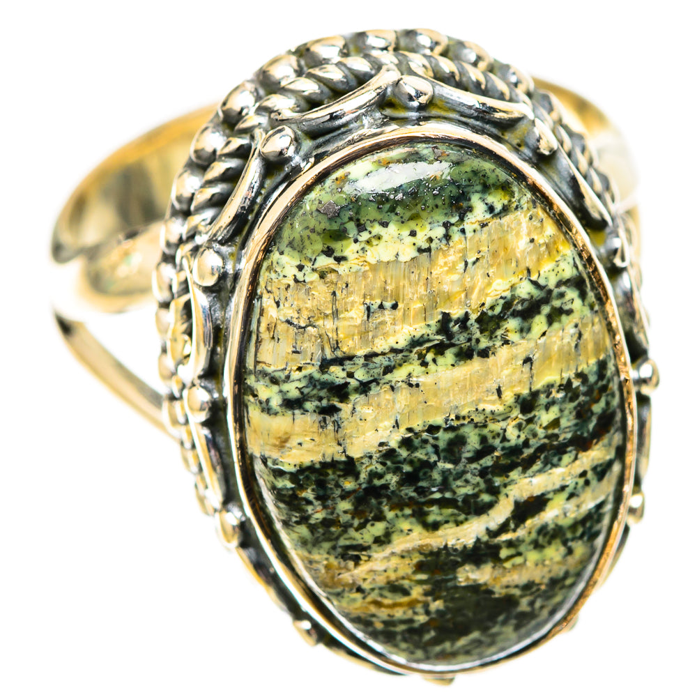 Green Swiss Opal Rings handcrafted by Anasilvercos - RING121434 - Photo 2