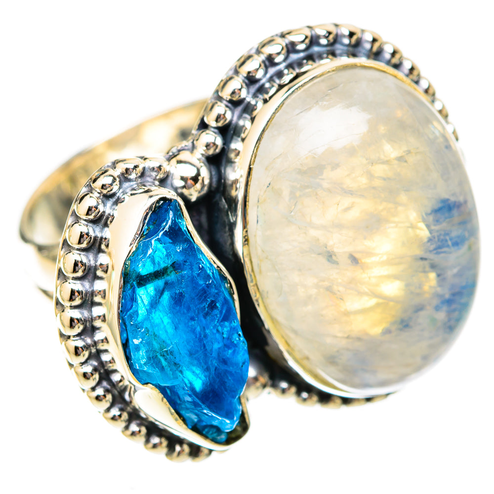 Rainbow Moonstone Rings handcrafted by Anasilvercos - RING121456 - Photo 2