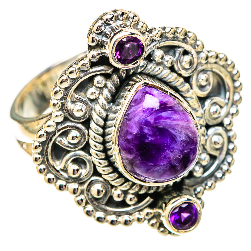 Charoite Rings handcrafted by Anasilvercos - RING121477 - Photo 2