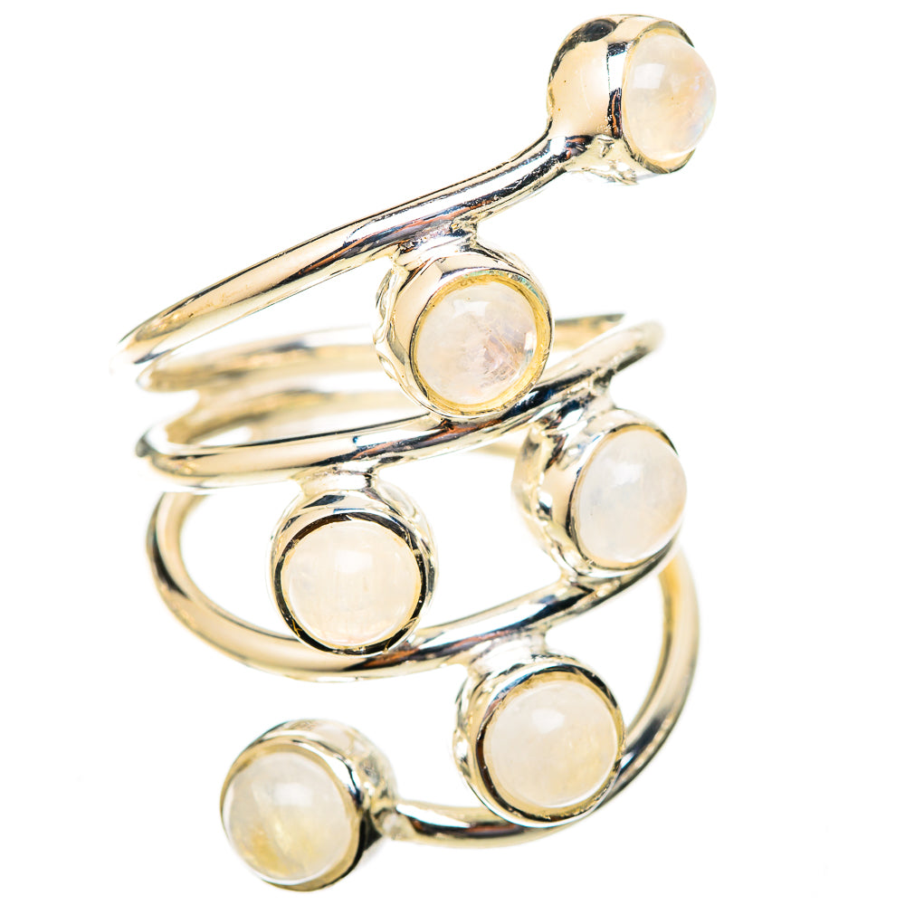 Rainbow Moonstone Rings handcrafted by Anasilvercos - RING121490 - Photo 2
