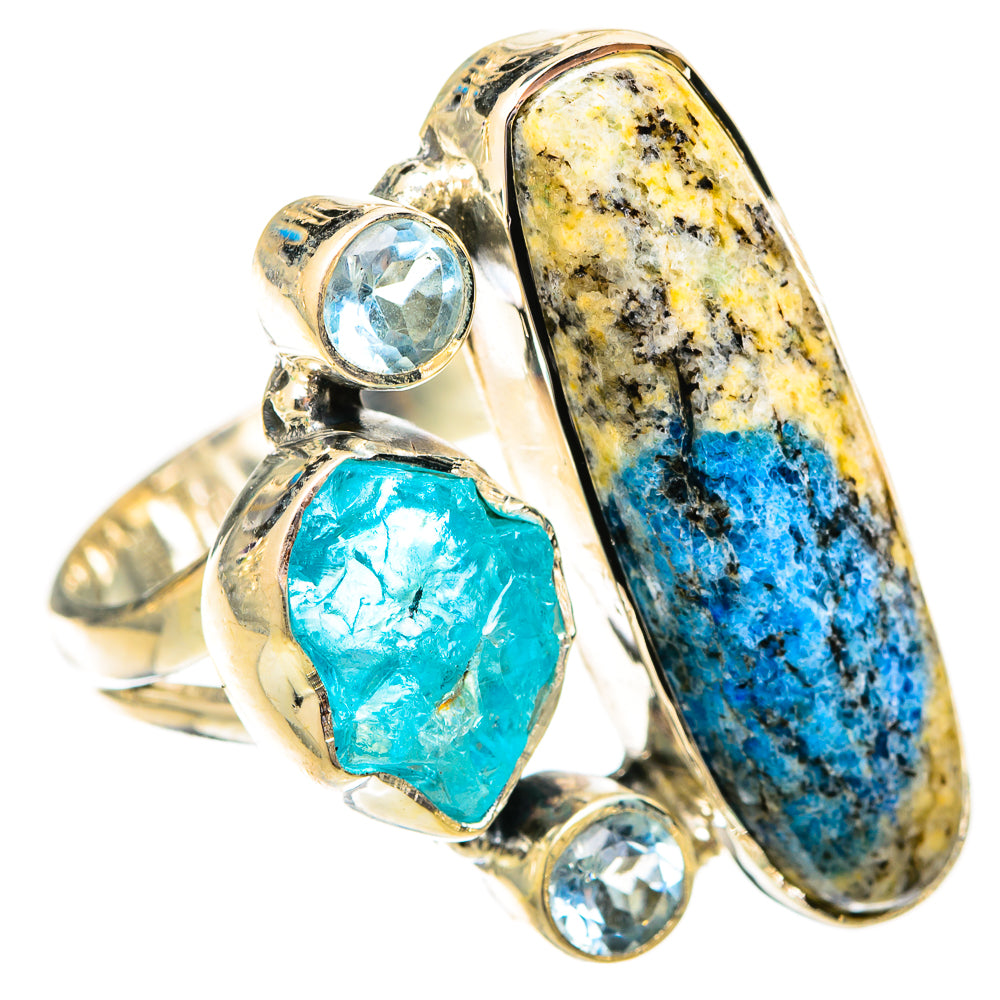 K2 Blue Azurite Rings handcrafted by Anasilvercos - RING121511 - Photo 2