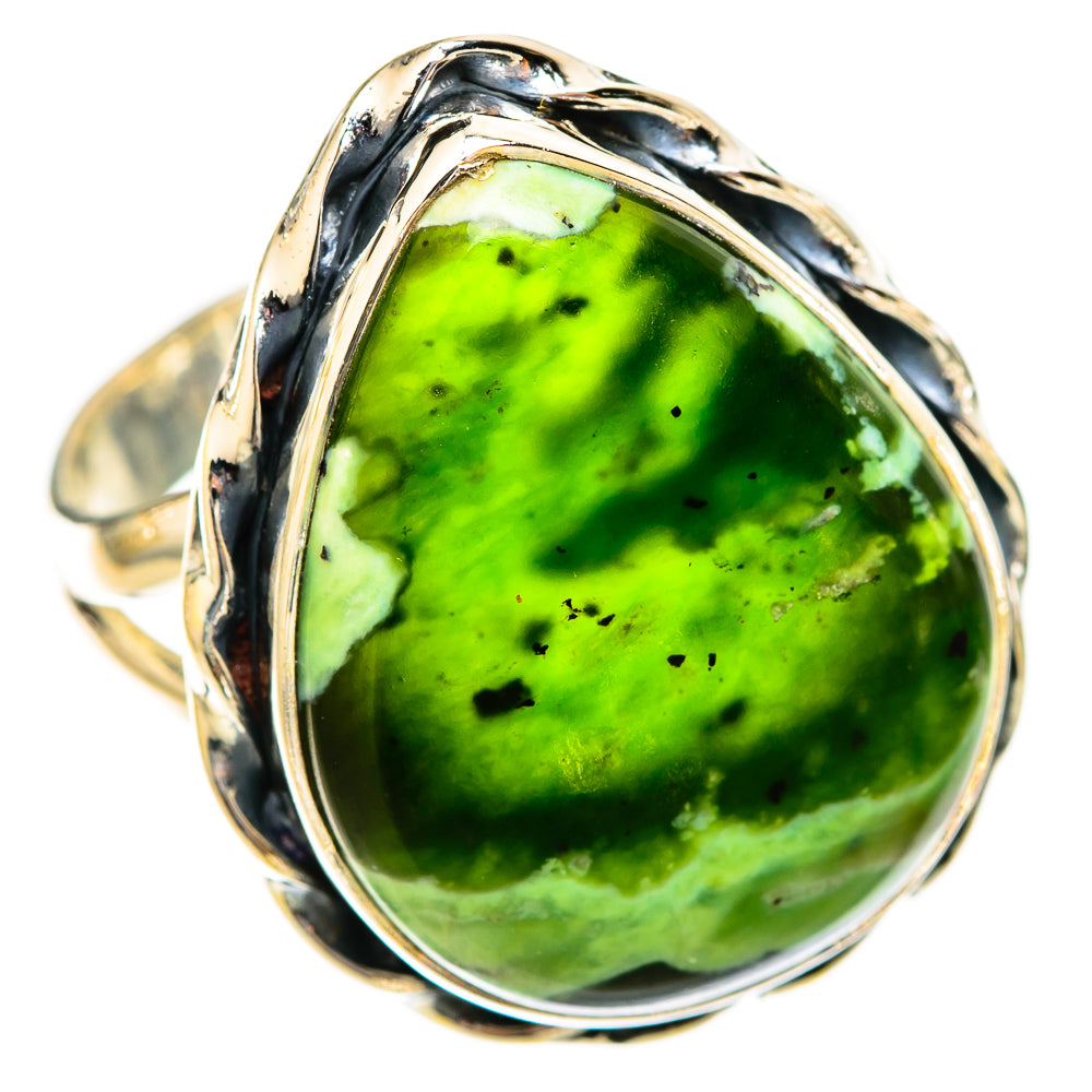 Australian Green Opal Rings handcrafted by Anasilvercos - RING121513 - Photo 2