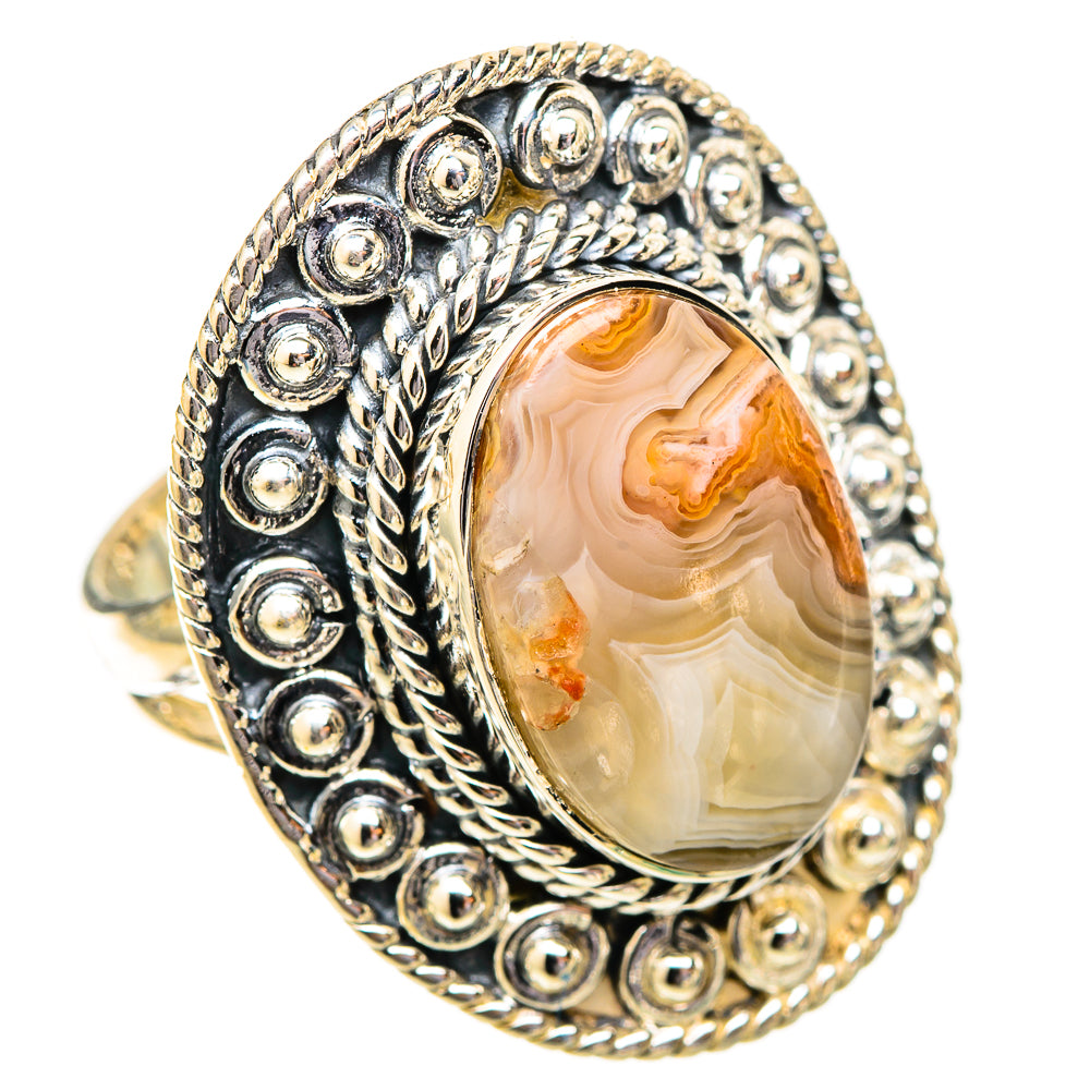 Laguna Lace Agate Rings handcrafted by Anasilvercos - RING121524 - Photo 2