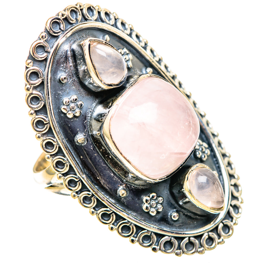 Rose Quartz Rings handcrafted by Anasilvercos - RING121531 - Photo 2