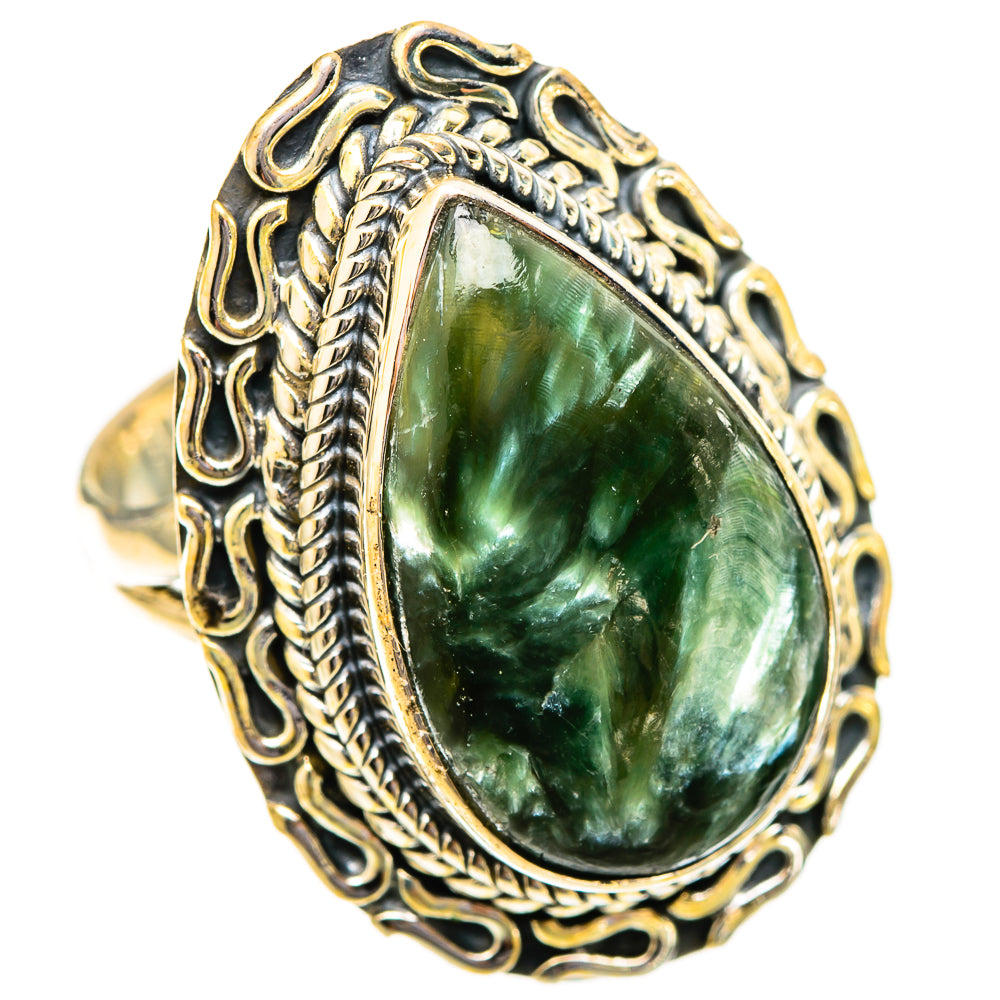 Seraphinite Rings handcrafted by Anasilvercos - RING121562 - Photo 2