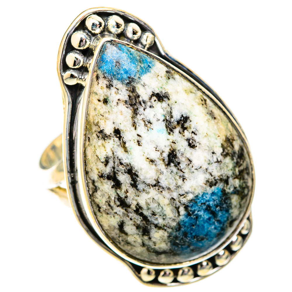 K2 Blue Azurite Rings handcrafted by Anasilvercos - RING121598 - Photo 2