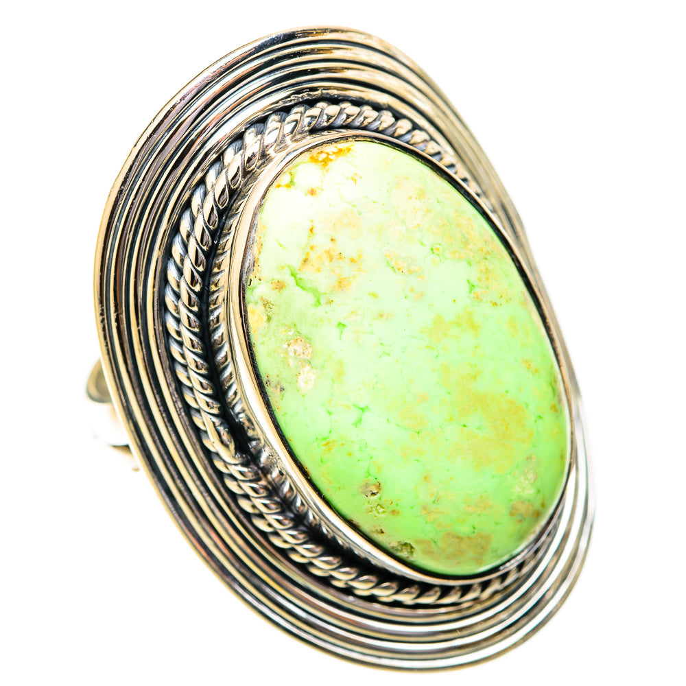 Lemon Chrysoprase Rings handcrafted by Anasilvercos - RING121604 - Photo 2