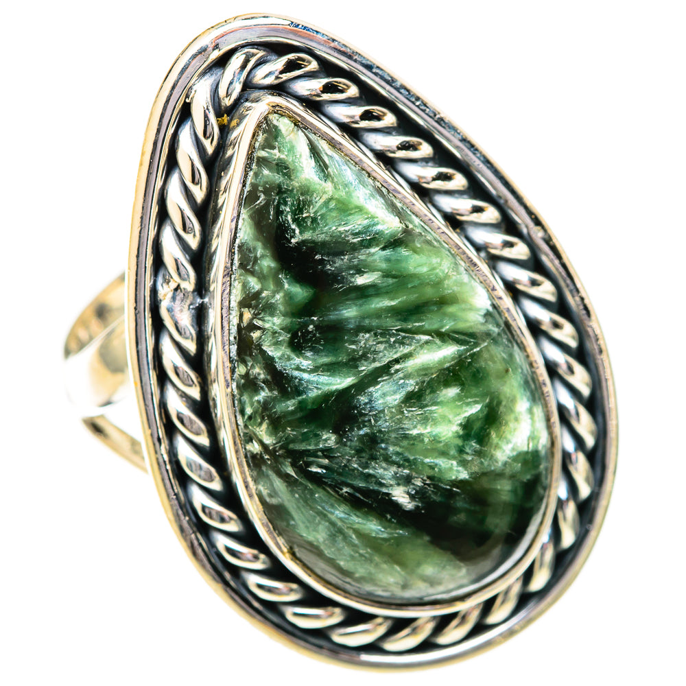 Seraphinite Rings handcrafted by Anasilvercos - RING121608 - Photo 2
