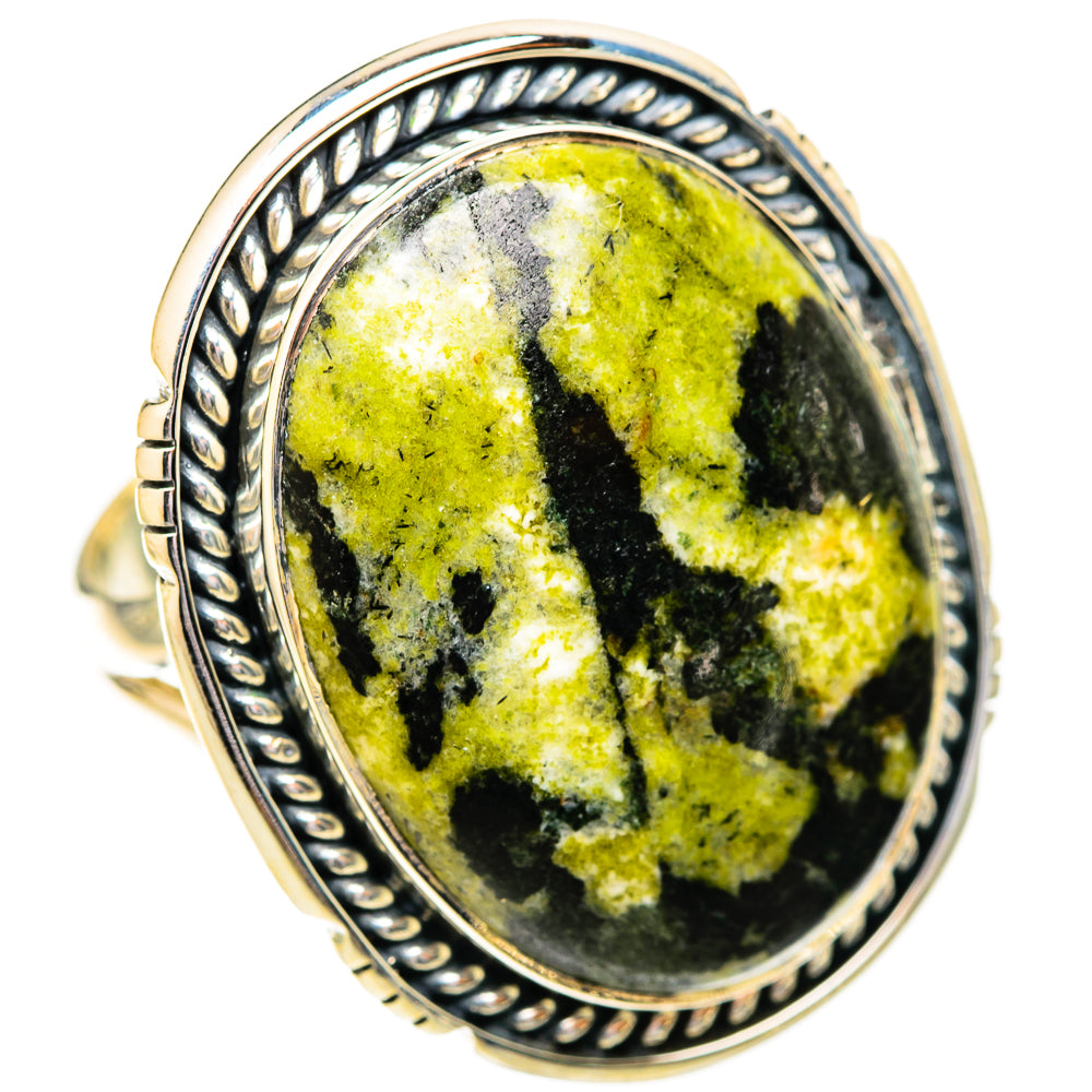 Serpentine Stone Rings handcrafted by Anasilvercos - RING121615 - Photo 2