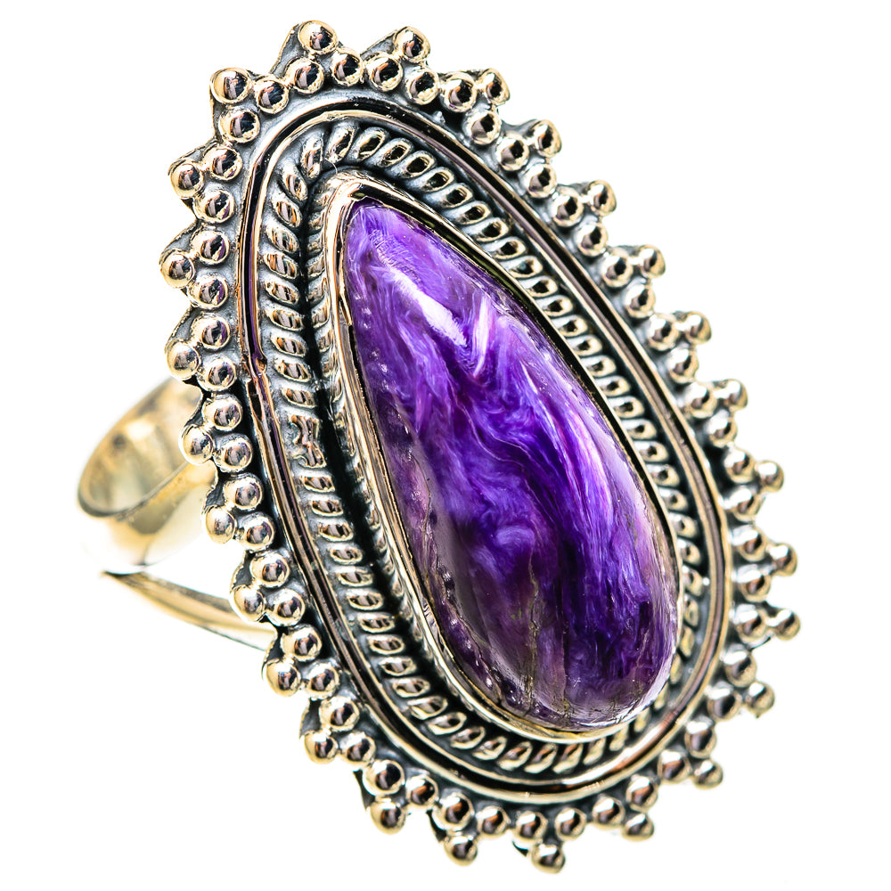 Charoite Rings handcrafted by Anasilvercos - RING121623 - Photo 2