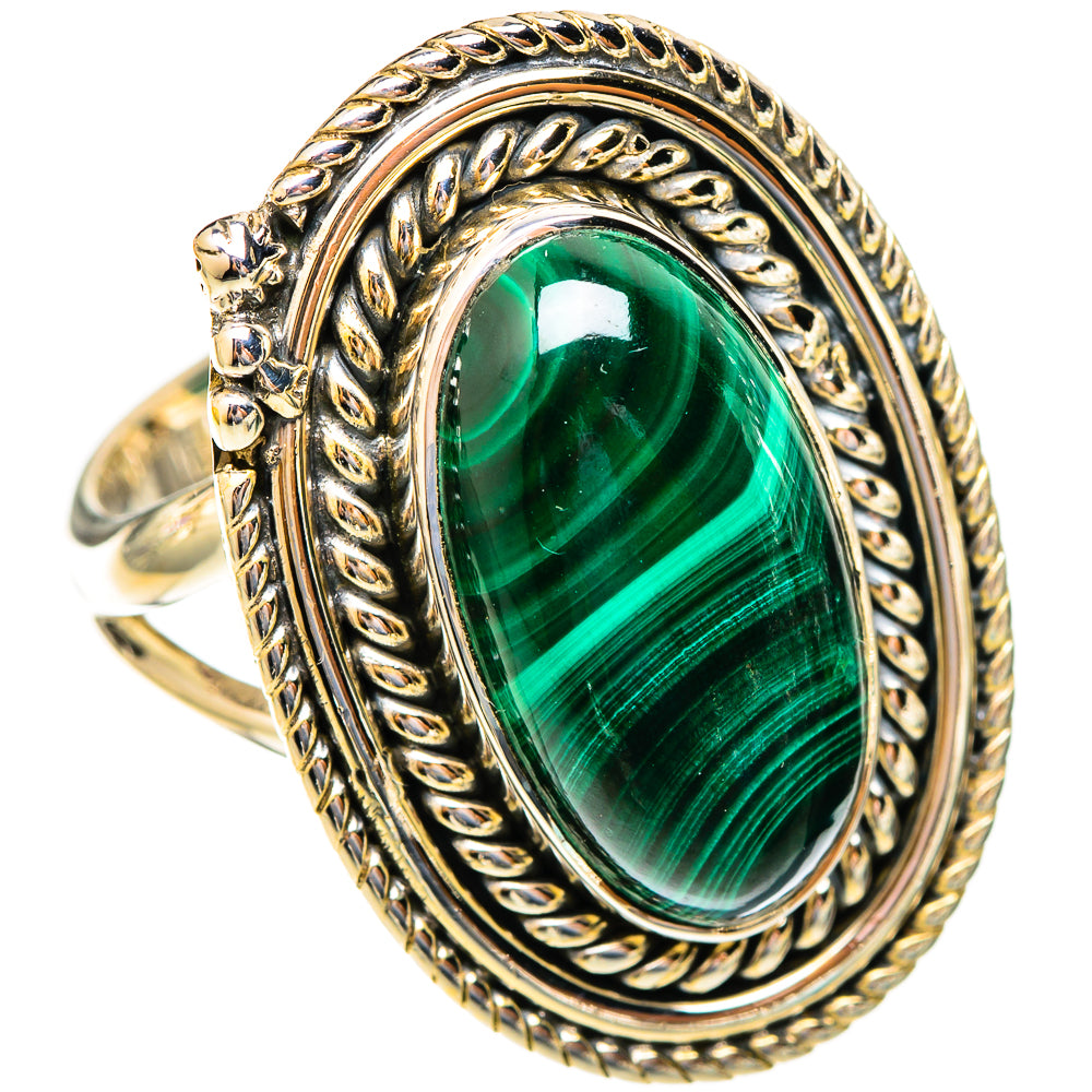 Malachite Rings handcrafted by Anasilvercos - RING121646 - Photo 2