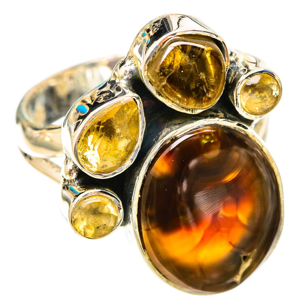 Mexican Fire Agate Rings handcrafted by Anasilvercos - RING121652 - Photo 2