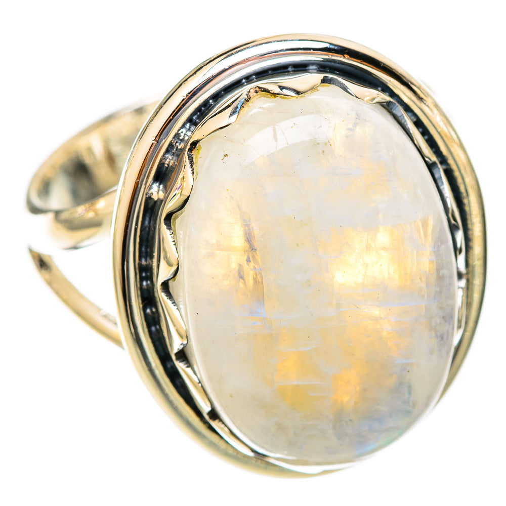 Rainbow Moonstone Rings handcrafted by Anasilvercos - RING121662 - Photo 2
