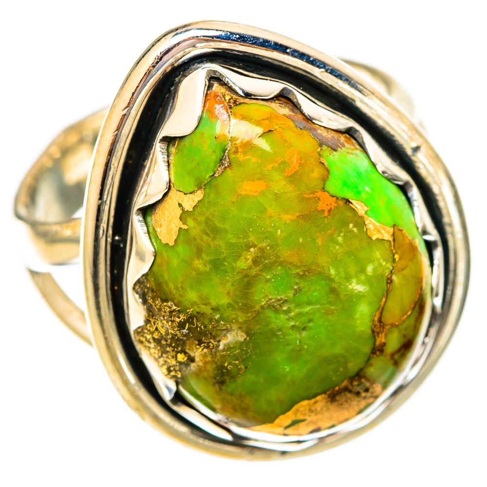 Green Copper Composite Turquoise Rings handcrafted by Anasilvercos - RING121683 - Photo 2