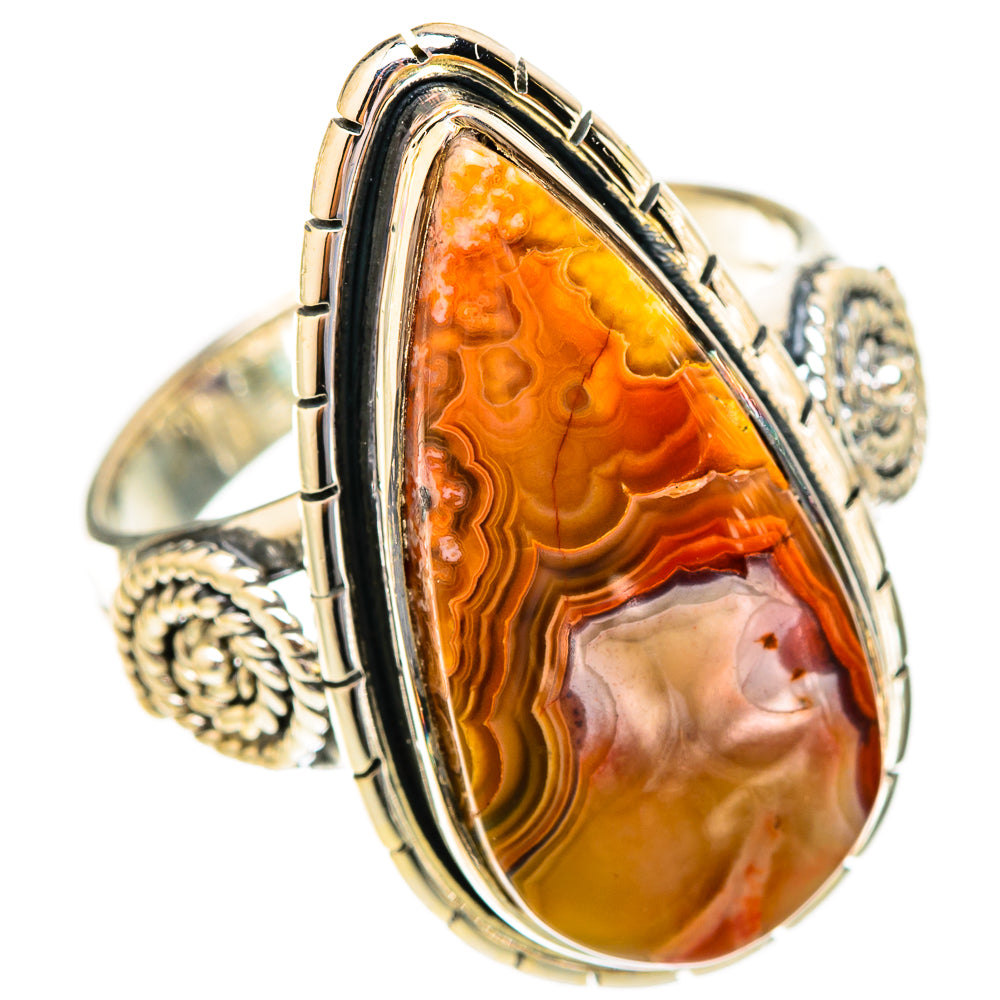 Crazy Lace Agate Rings handcrafted by Anasilvercos - RING121685 - Photo 2