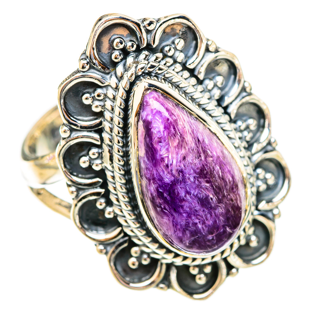 Charoite Rings handcrafted by Anasilvercos - RING121692 - Photo 2