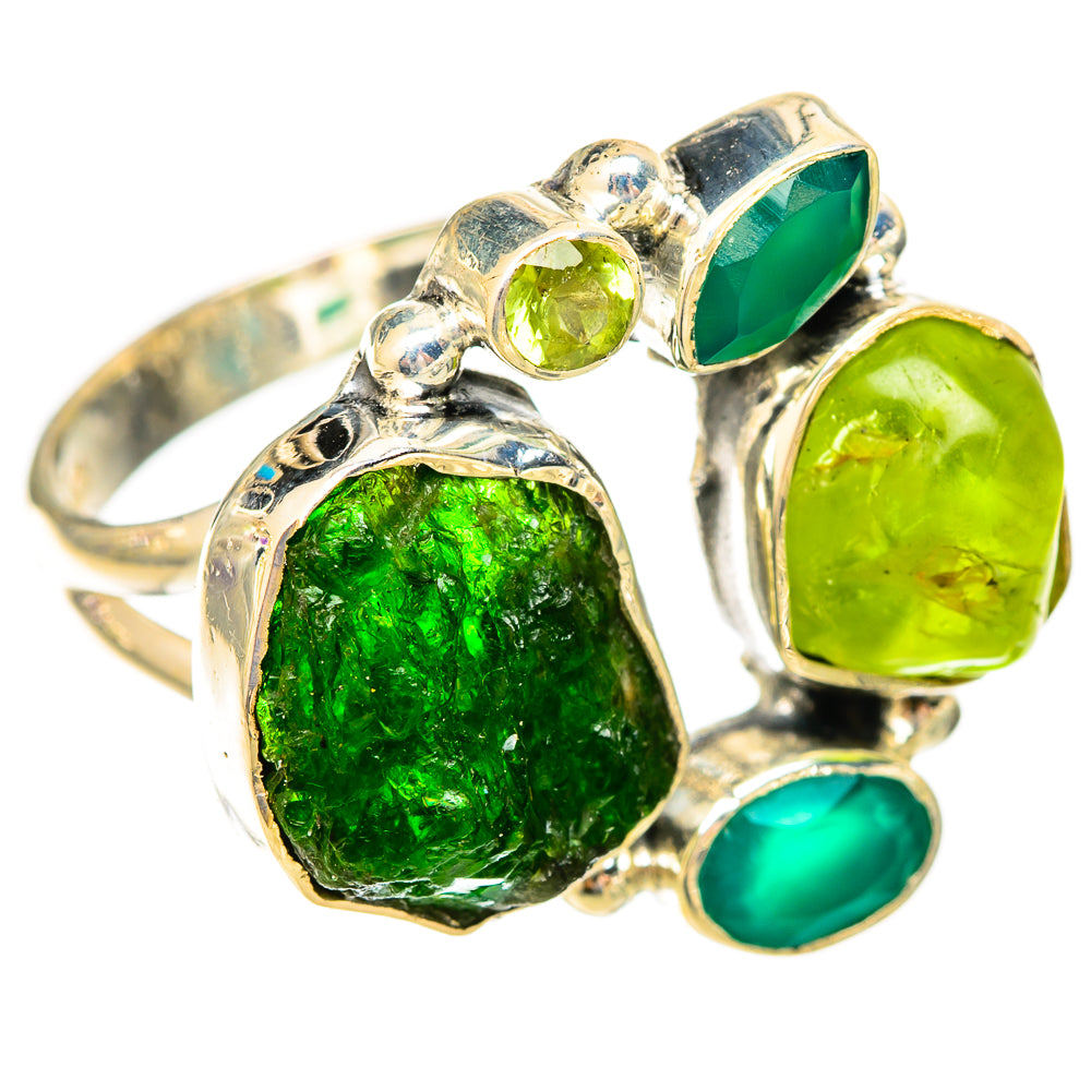 Chrome Diopside Rings handcrafted by Anasilvercos - RING121718 - Photo 2