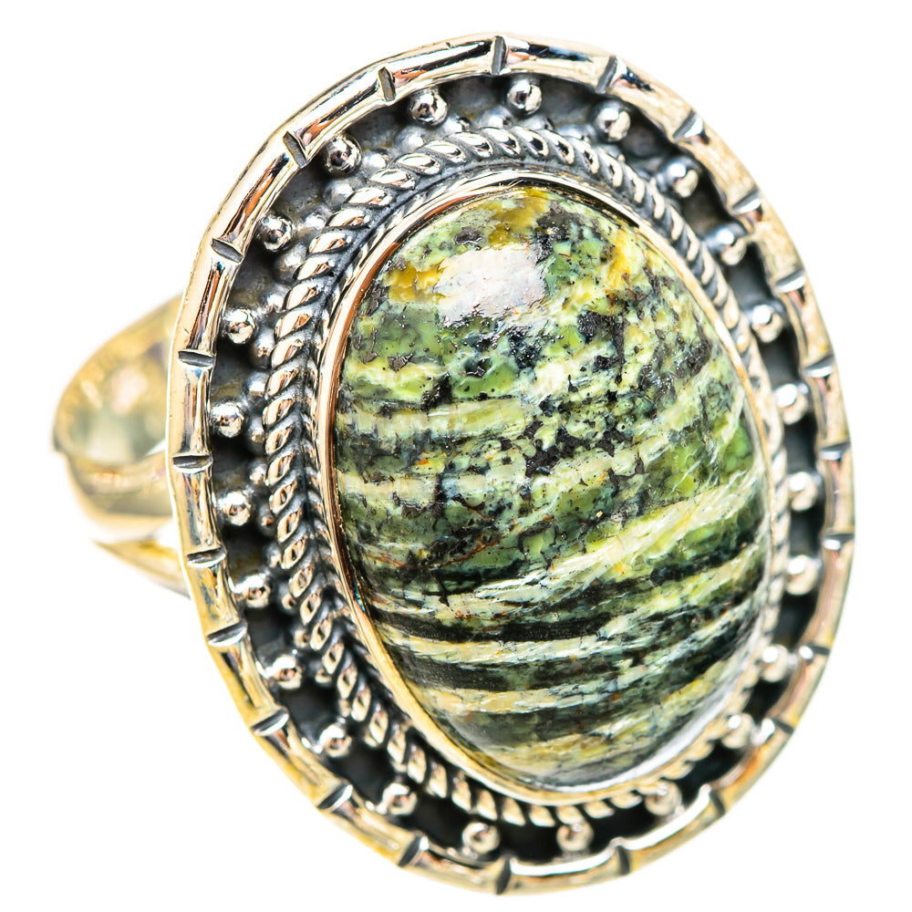 Green Swiss Opal Rings handcrafted by Anasilvercos - RING121748 - Photo 2