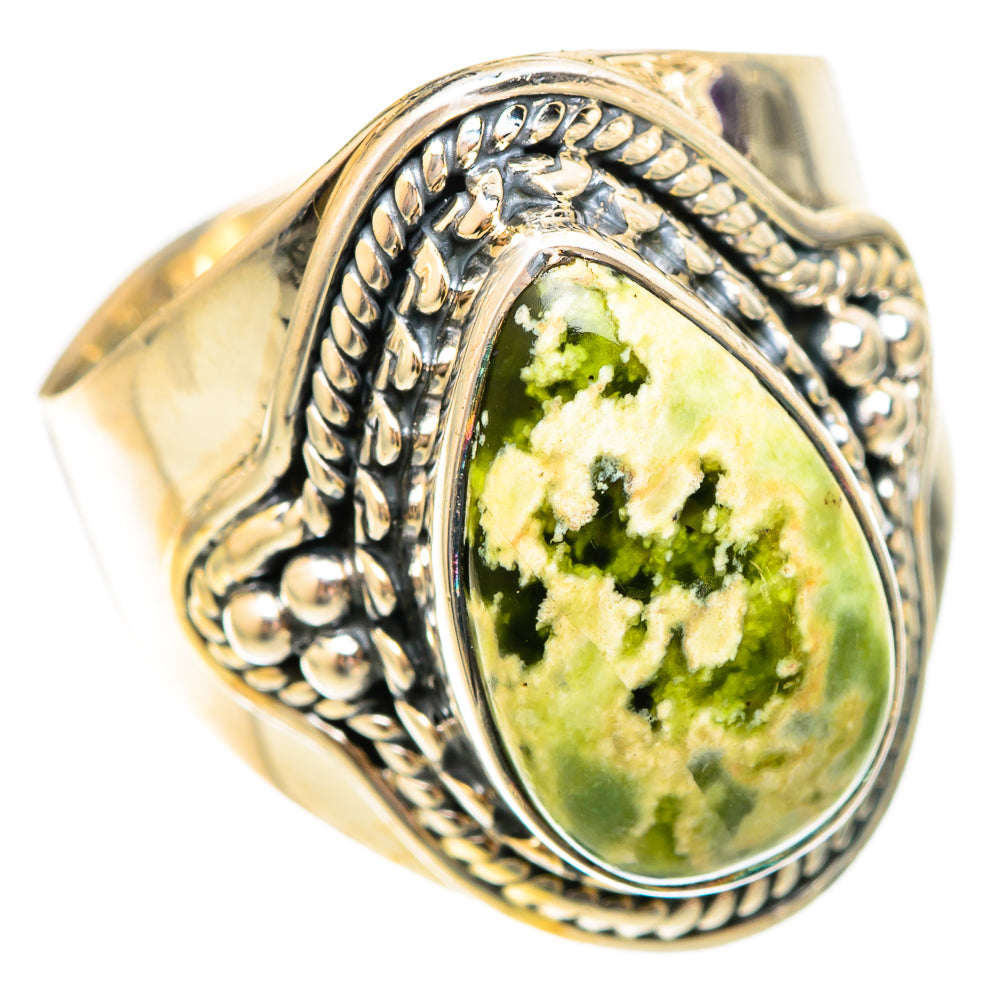 Australian Green Opal Rings handcrafted by Anasilvercos - RING121749 - Photo 2