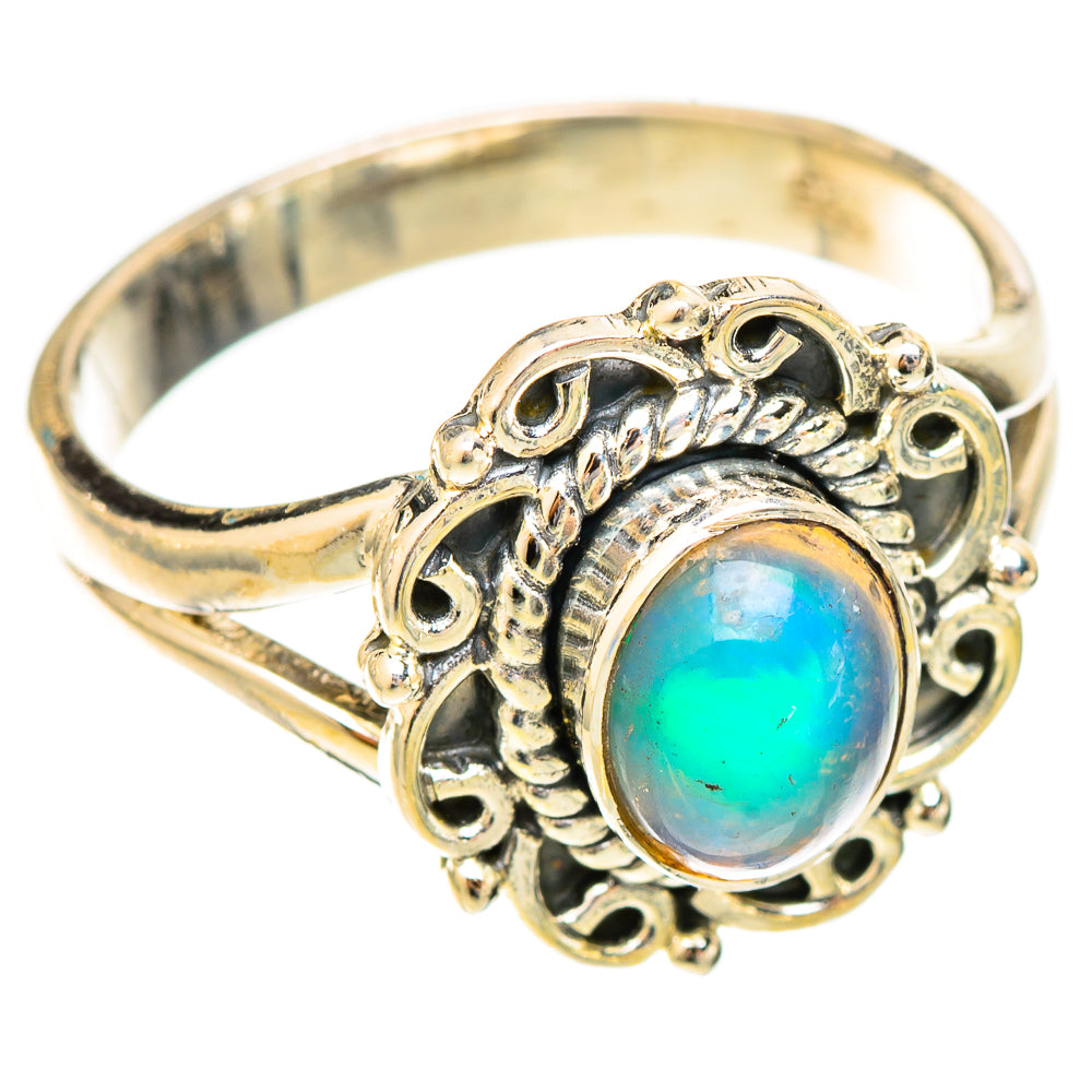 Ethiopian Opal Rings handcrafted by Anasilvercos - RING121766 - Photo 2