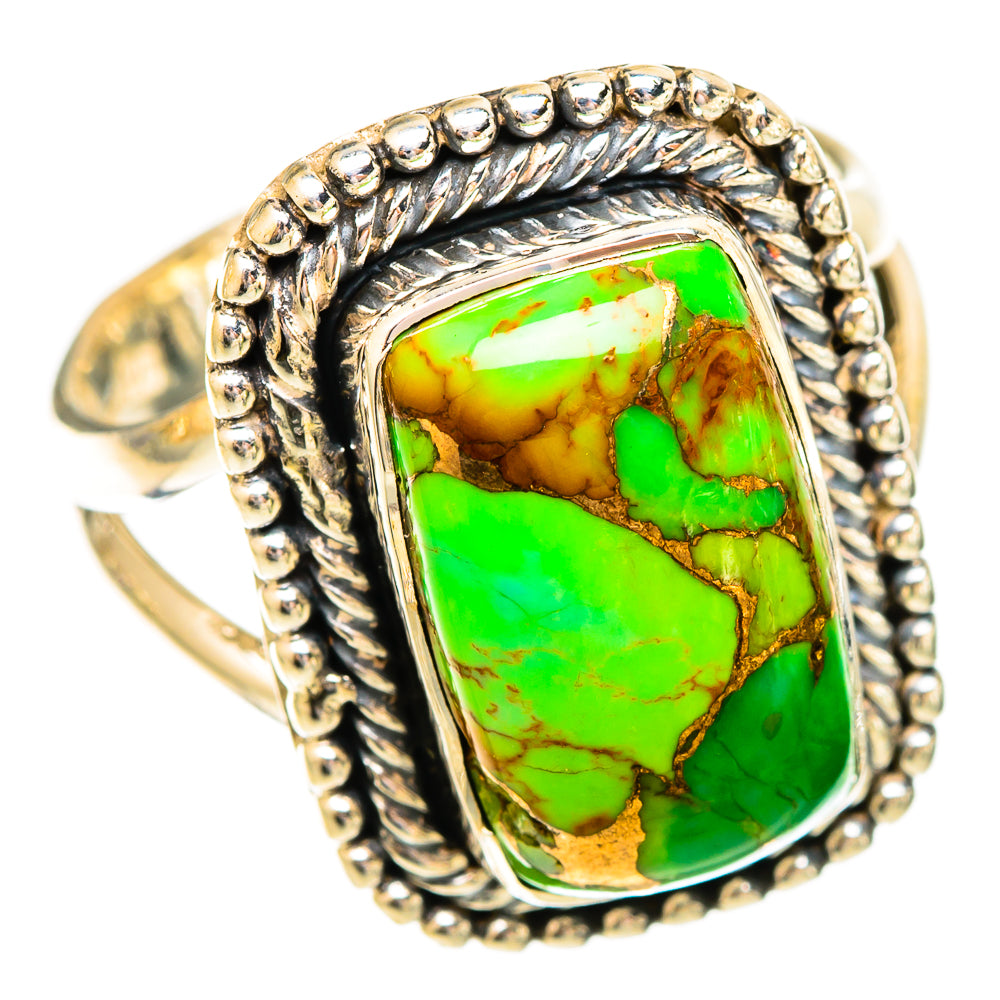 Green Copper Composite Turquoise Rings handcrafted by Anasilvercos - RING121779 - Photo 2