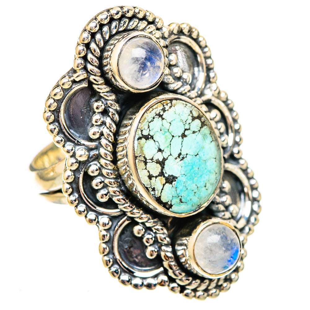 Tibetan Turquoise Rings handcrafted by Anasilvercos - RING121799 - Photo 2