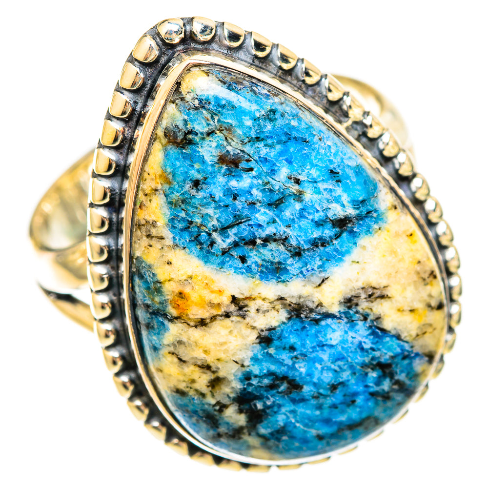 K2 Blue Azurite Rings handcrafted by Anasilvercos - RING121807 - Photo 2