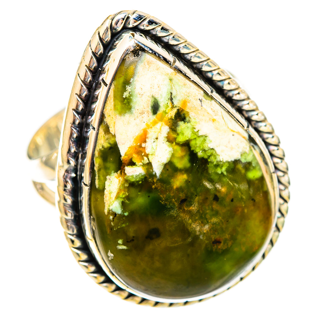 Australian Green Opal Rings handcrafted by Anasilvercos - RING121808 - Photo 2
