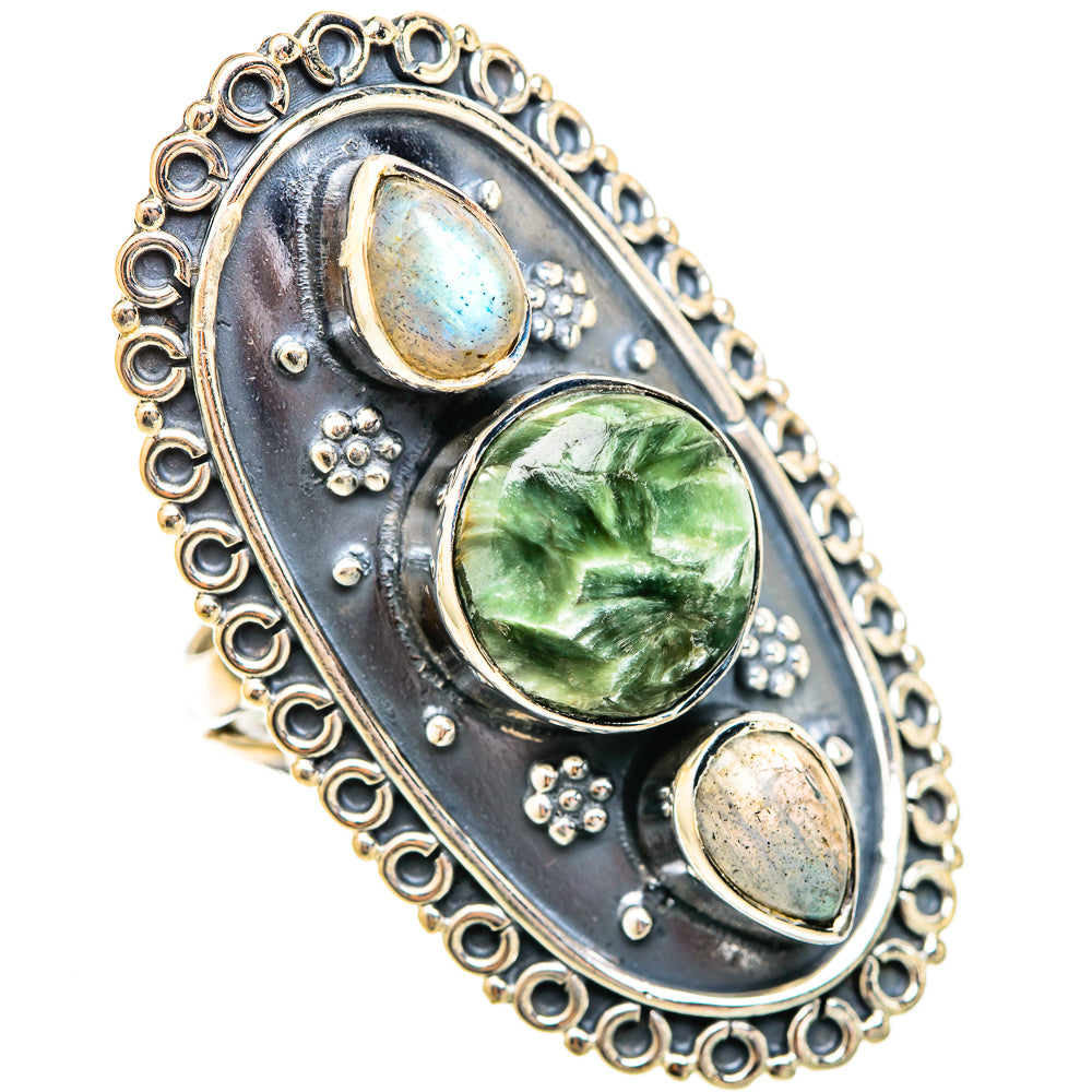 Seraphinite Rings handcrafted by Anasilvercos - RING121809 - Photo 2
