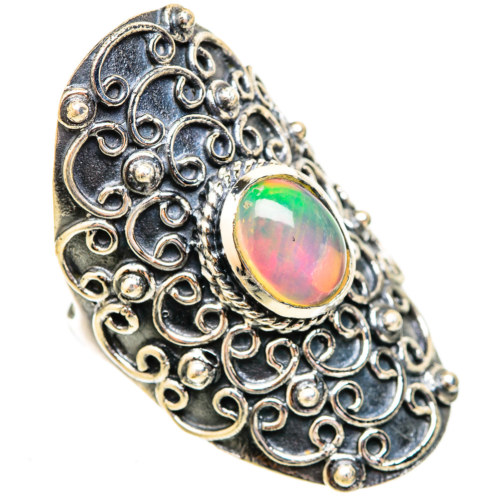 Ethiopian Opal Rings handcrafted by Anasilvercos - RING121899 - Photo 2