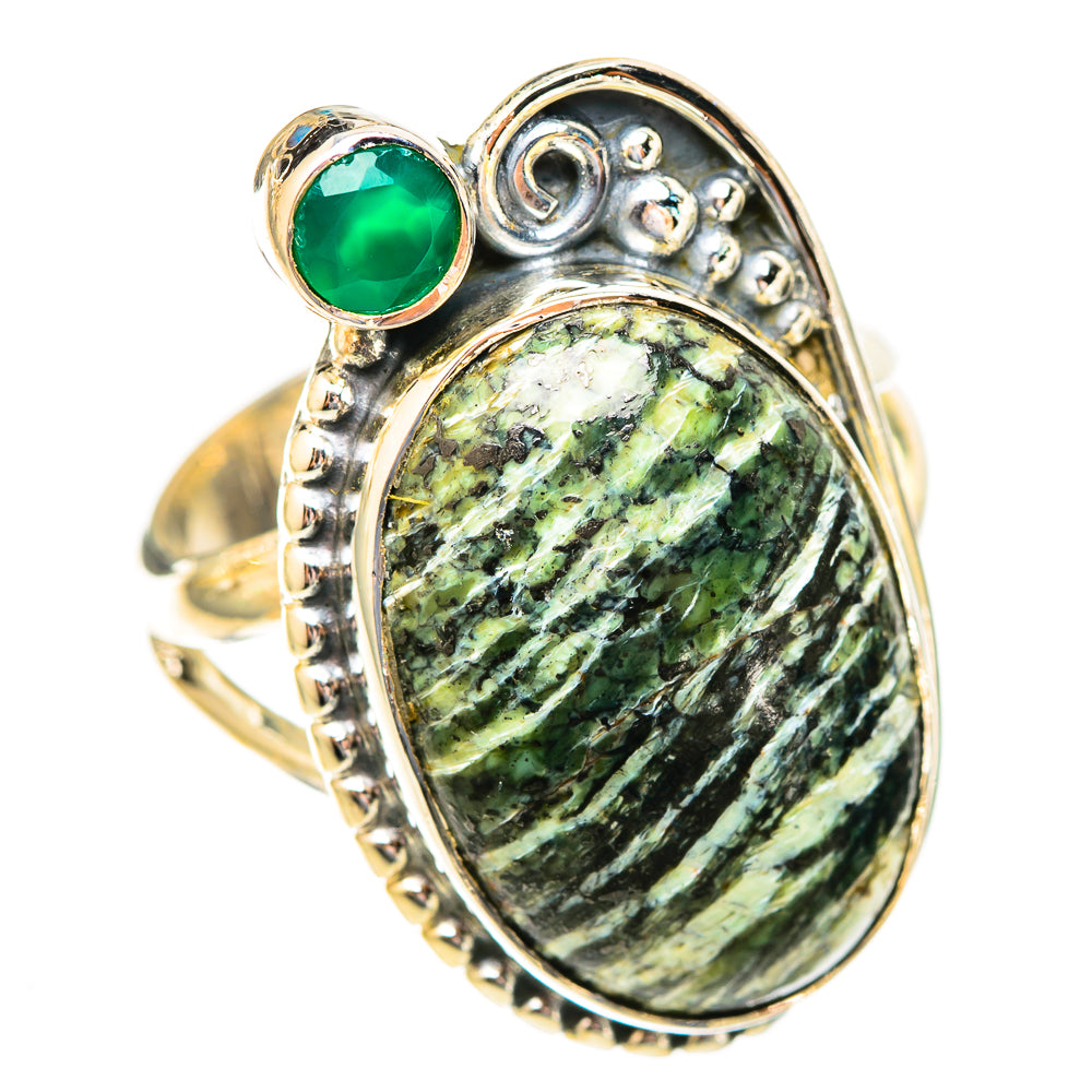 Green Swiss Opal Rings handcrafted by Anasilvercos - RING121918 - Photo 2
