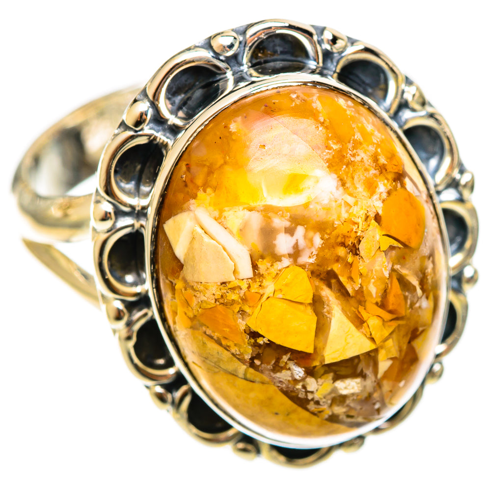 Brecciated Mookaite Rings handcrafted by Anasilvercos - RING121981 - Photo 2