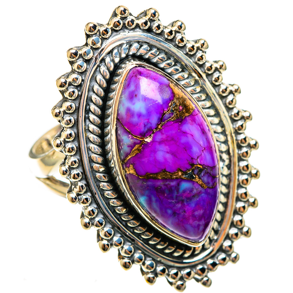 Purple Copper Composite Turquoise Rings handcrafted by Anasilvercos - RING121986 - Photo 2