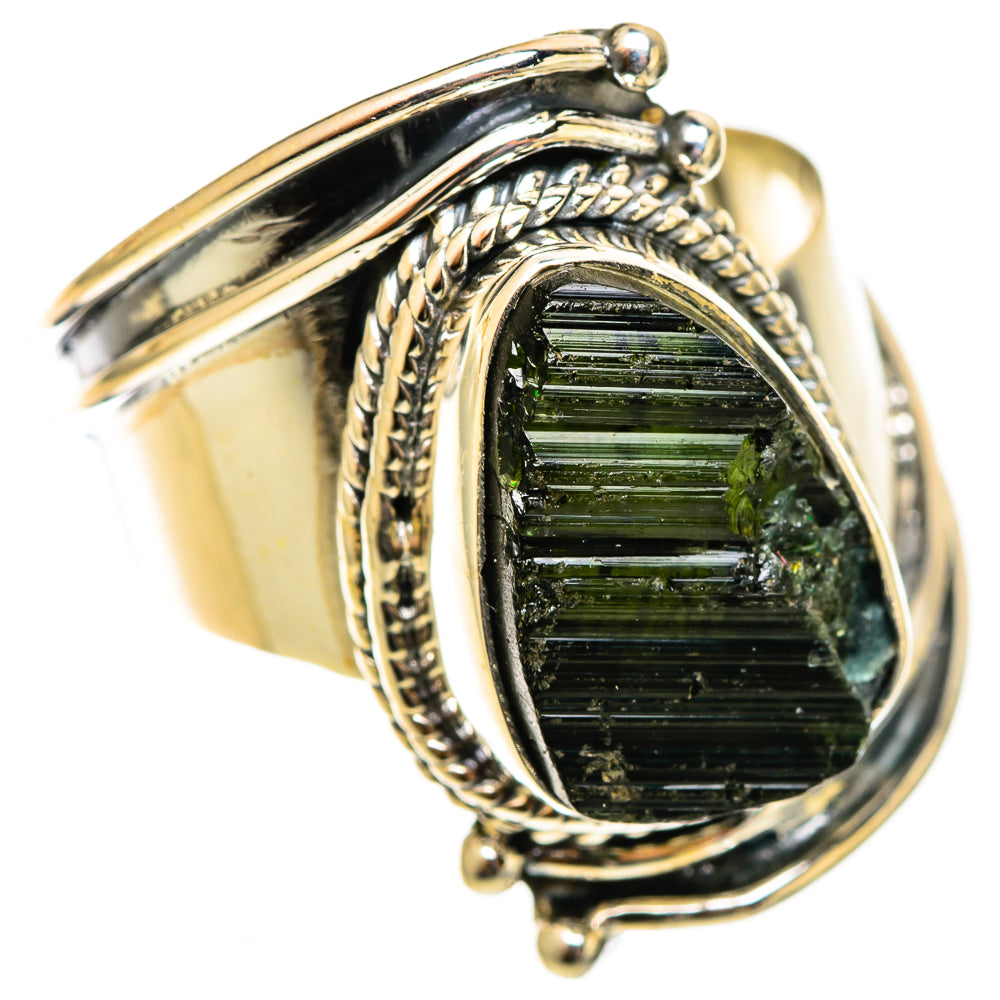 Green Tourmaline Rings handcrafted by Anasilvercos - RING122006 - Photo 2