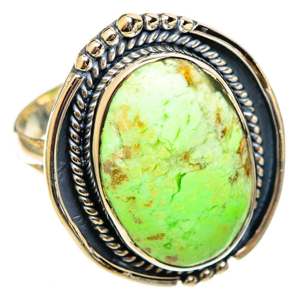 Lemon Chrysoprase Rings handcrafted by Anasilvercos - RING122090 - Photo 2