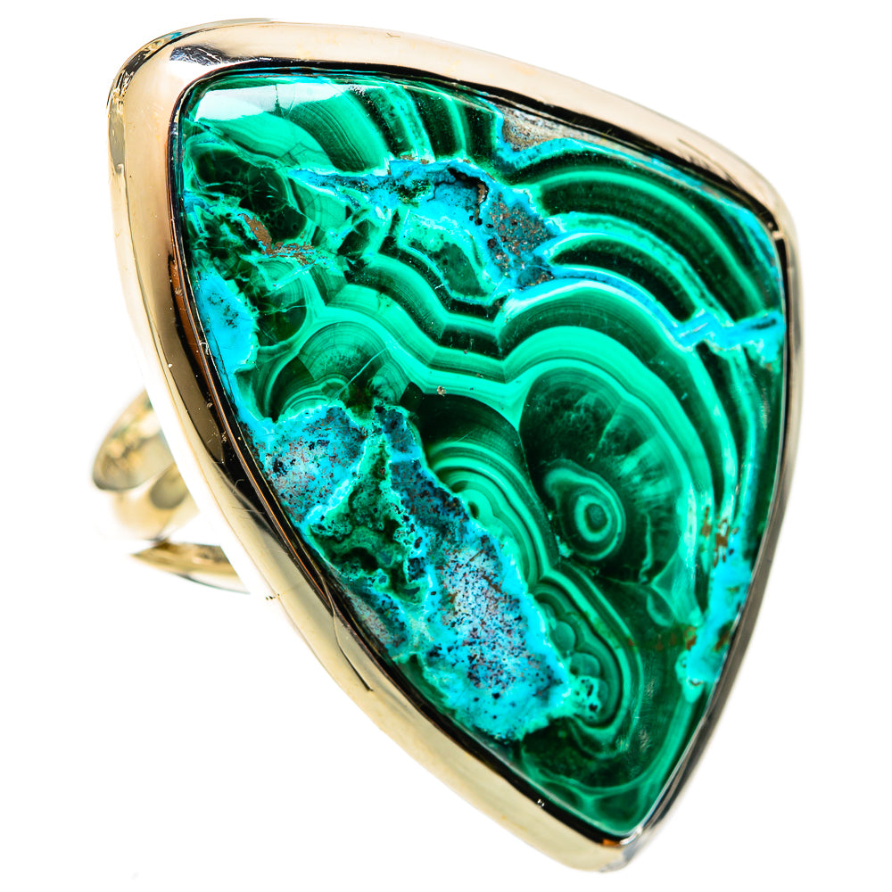 Malachite In Chrysocolla Rings handcrafted by Anasilvercos - RING122091 - Photo 2