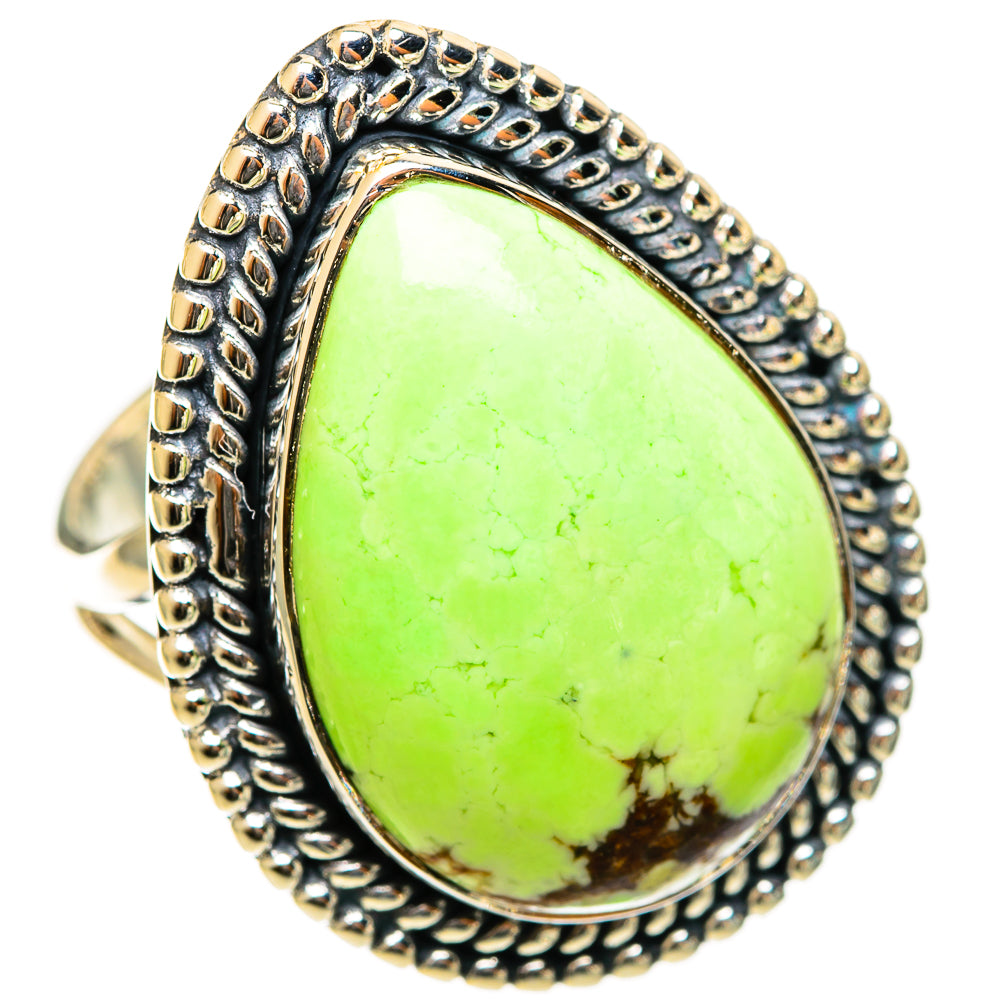 Lemon Chrysoprase Rings handcrafted by Anasilvercos - RING122134 - Photo 2