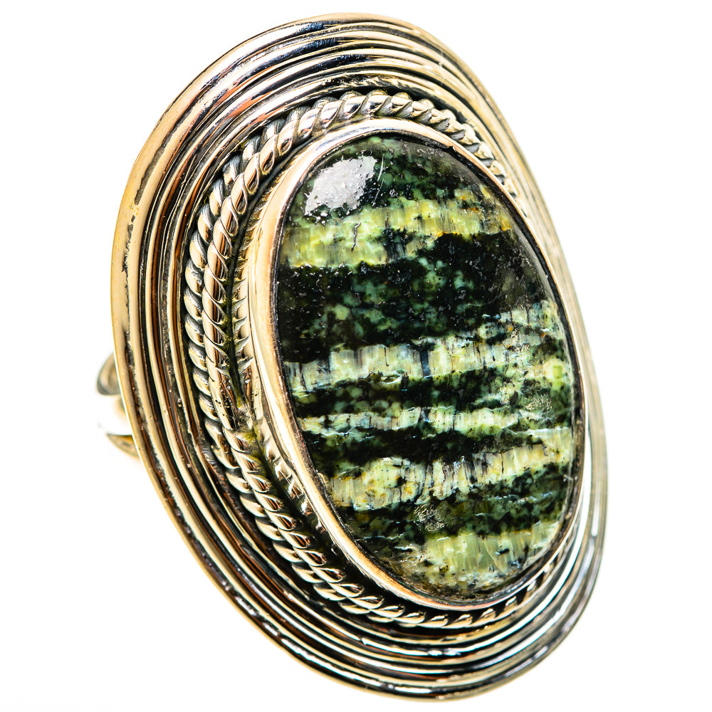 Green Swiss Opal Rings handcrafted by Anasilvercos - RING122165 - Photo 2