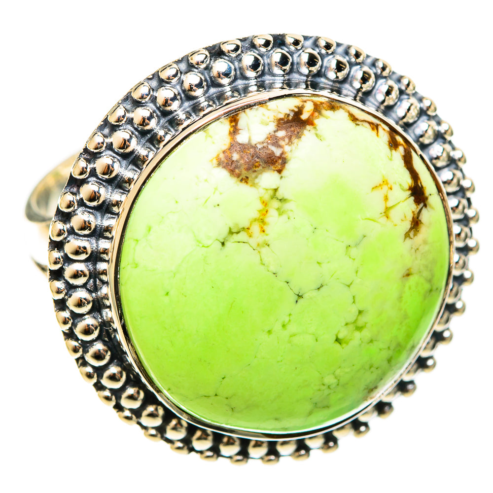Lemon Chrysoprase Rings handcrafted by Anasilvercos - RING122175 - Photo 2