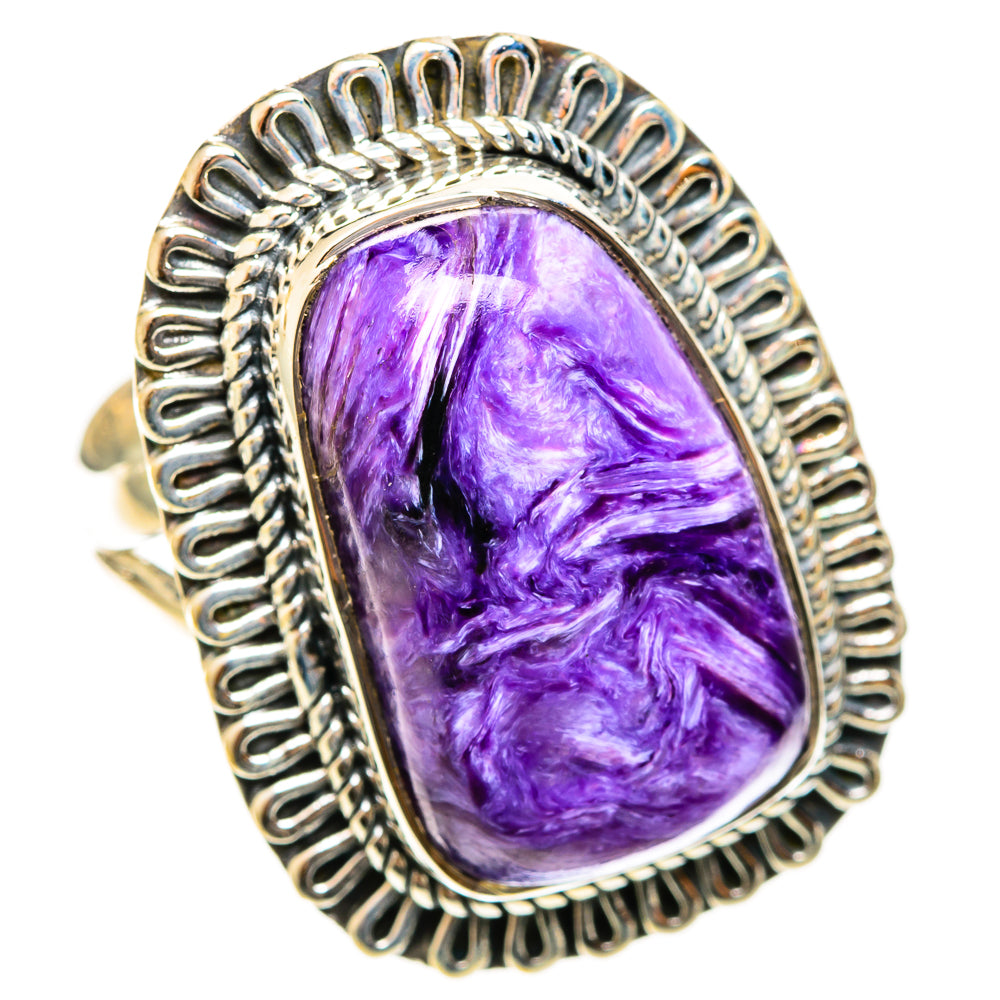 Charoite Rings handcrafted by Anasilvercos - RING122220 - Photo 2