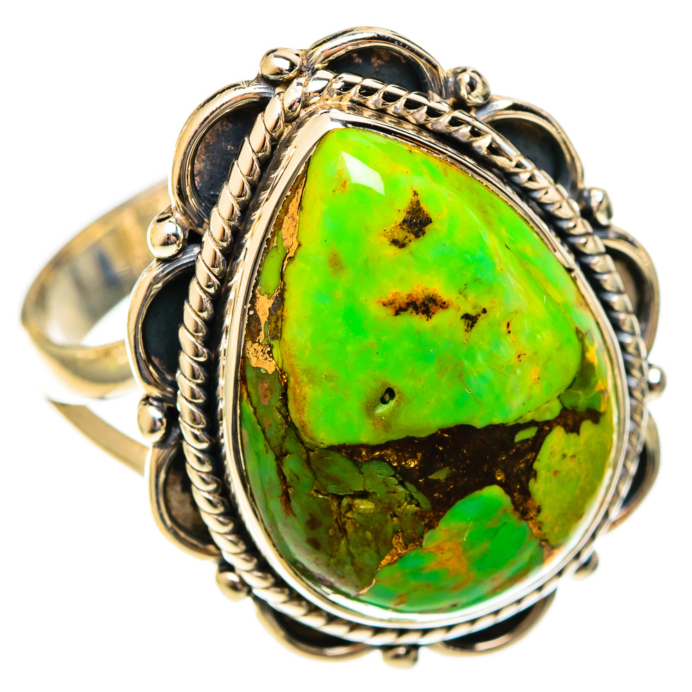 Green Copper Composite Turquoise Rings handcrafted by Anasilvercos - RING122247 - Photo 2