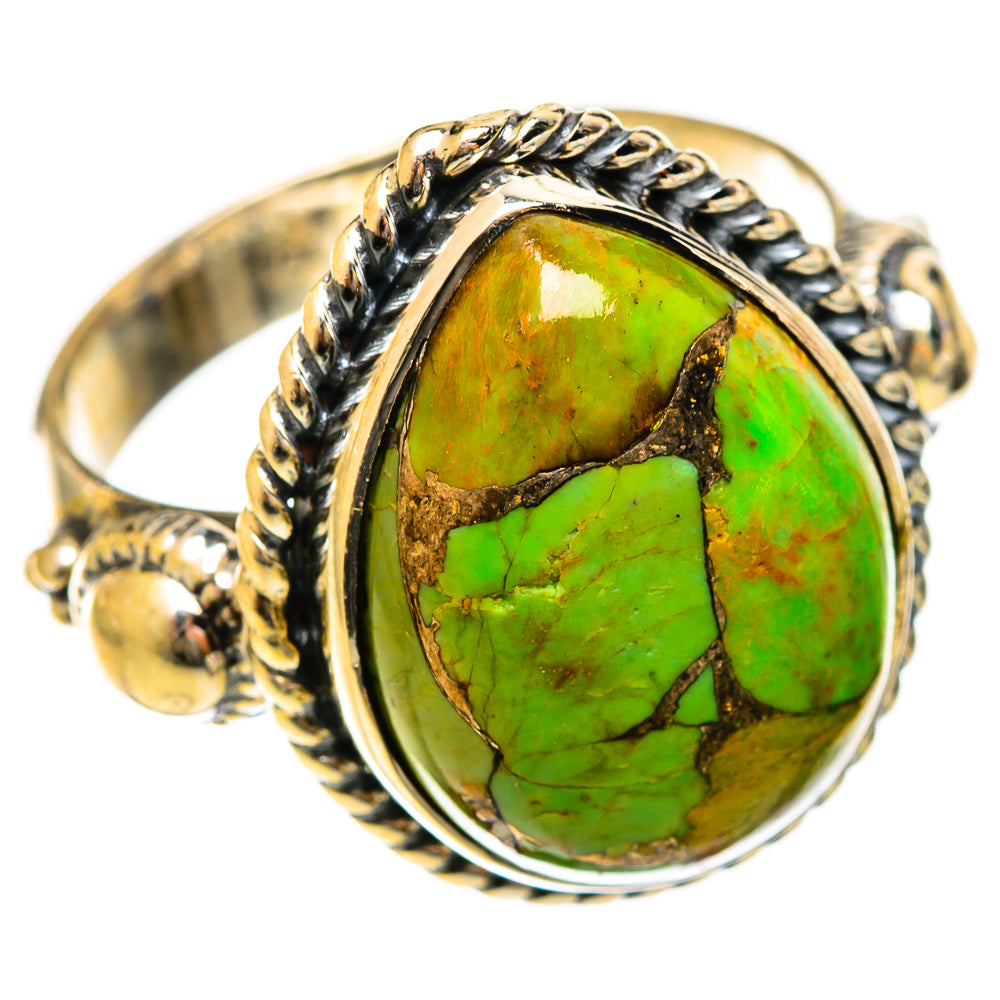 Green Copper Composite Turquoise Rings handcrafted by Anasilvercos - RING122265 - Photo 2
